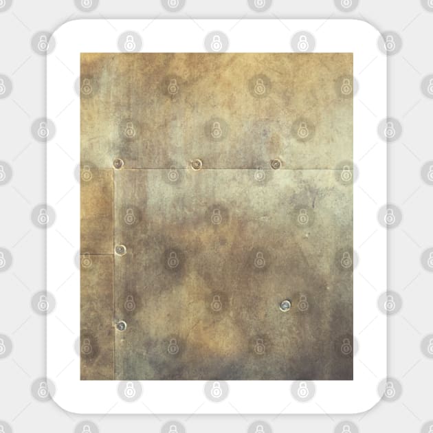 Brown Oxidized Steel | Old Industrial | Rusted Steel | Rivets Sticker by DesignsbyZazz